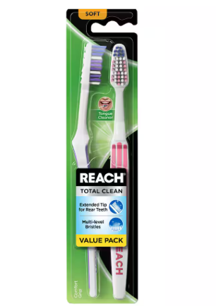 [RH13025] Total Clean Toothbrush Soft 2 Pack /10