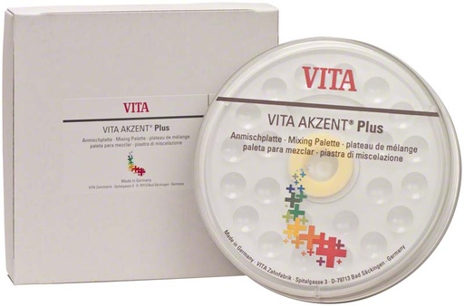 [VIB255V1] VITA AKZENT Plus mixing plate, crystal glass (70 x 95 mm)