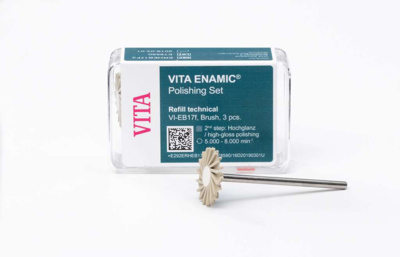 [VIERHEB17M3] Polishing instrument technical, Brush, VI-EB17m pre-polishing (pink), 3 pcs.