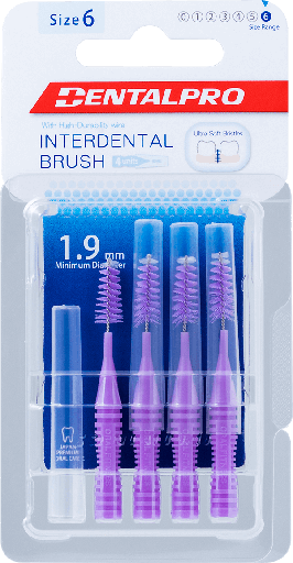 [DEN6XL50PK] ID Brush 6 XL 1.9mm Purple DentalPro 5X50