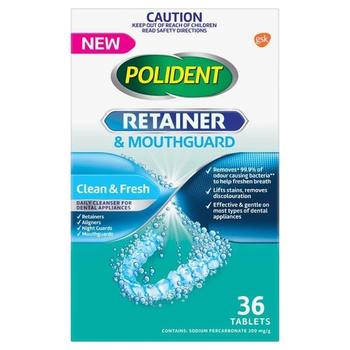 [HCL1178395] POLIDENT RETAINER & MOUTHGUARD 1X36