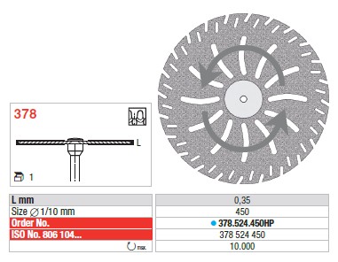 [EDE378.524.450HP] Edenta HP Cut-offf Diamond Disc